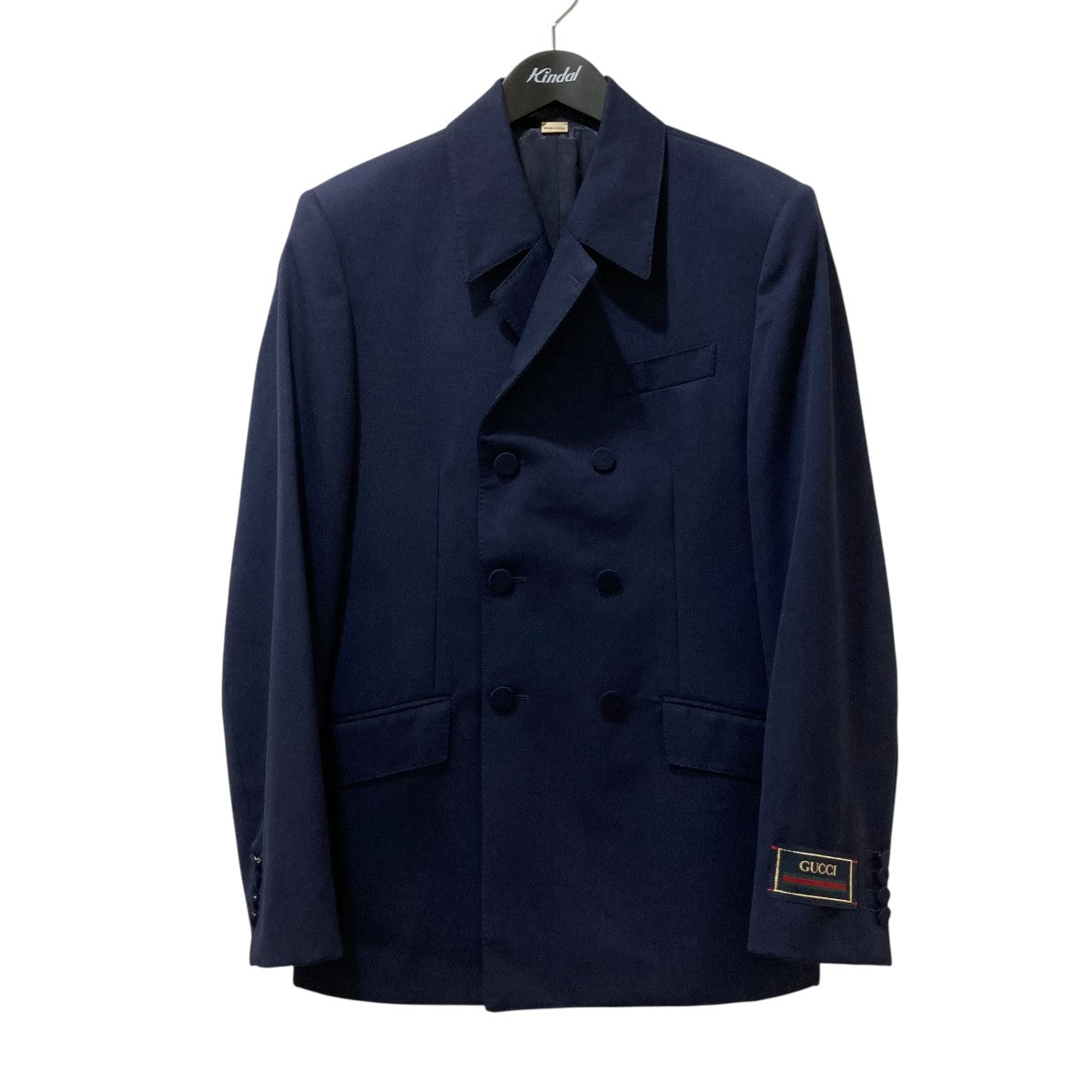 美品 OLD GUCCI ピュアカシミヤ ダブル ジャケット 黒 M相当 GUCCI(グッチ) TOM FORD期ジャケット ブラック サイズ 50