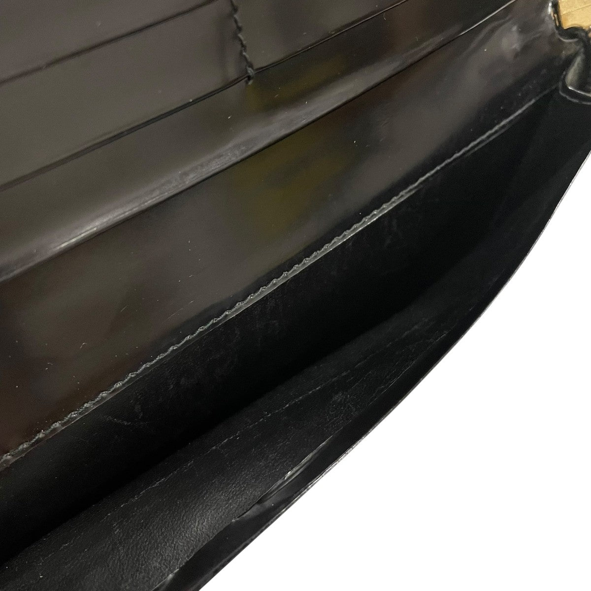 新品同様】コムデギャルソン　長財布　ラウンドファスナー　オーガナイザー　黒 COMME des GARCONS(コムデギャルソン) ドットエナメル ラウンド