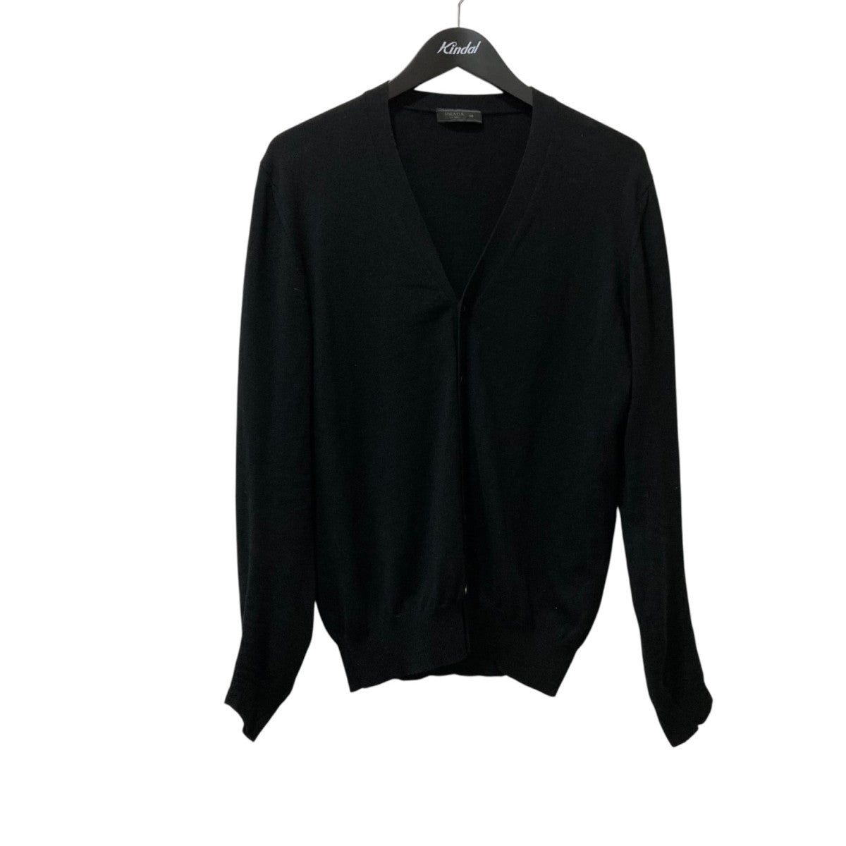 PRADA　プラダ 定番　ウールカーディガン ブラック 黒　46 PRADA(プラダ) ニットカーディガンUMC484 UMC484 ブラック
