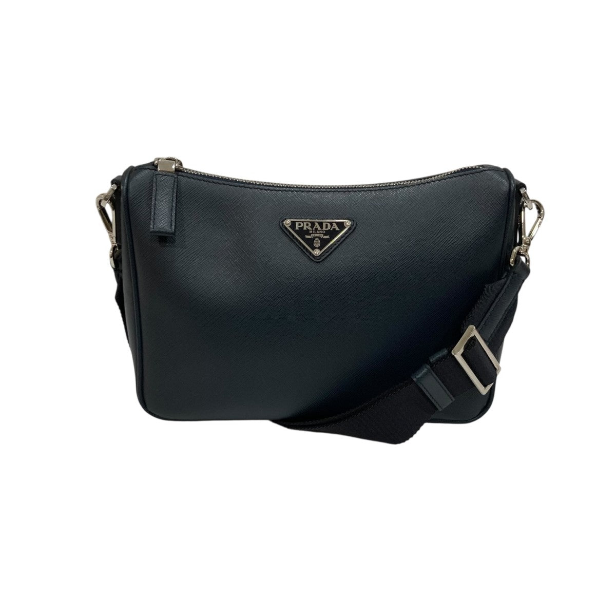 PRADA(プラダ) サフィアーノレザーショルダーバッグ 3 ネイビー