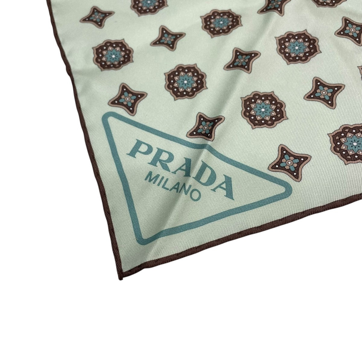 PRADA(プラダ) シルクツイルスカーフ ライトグリーン｜【公式