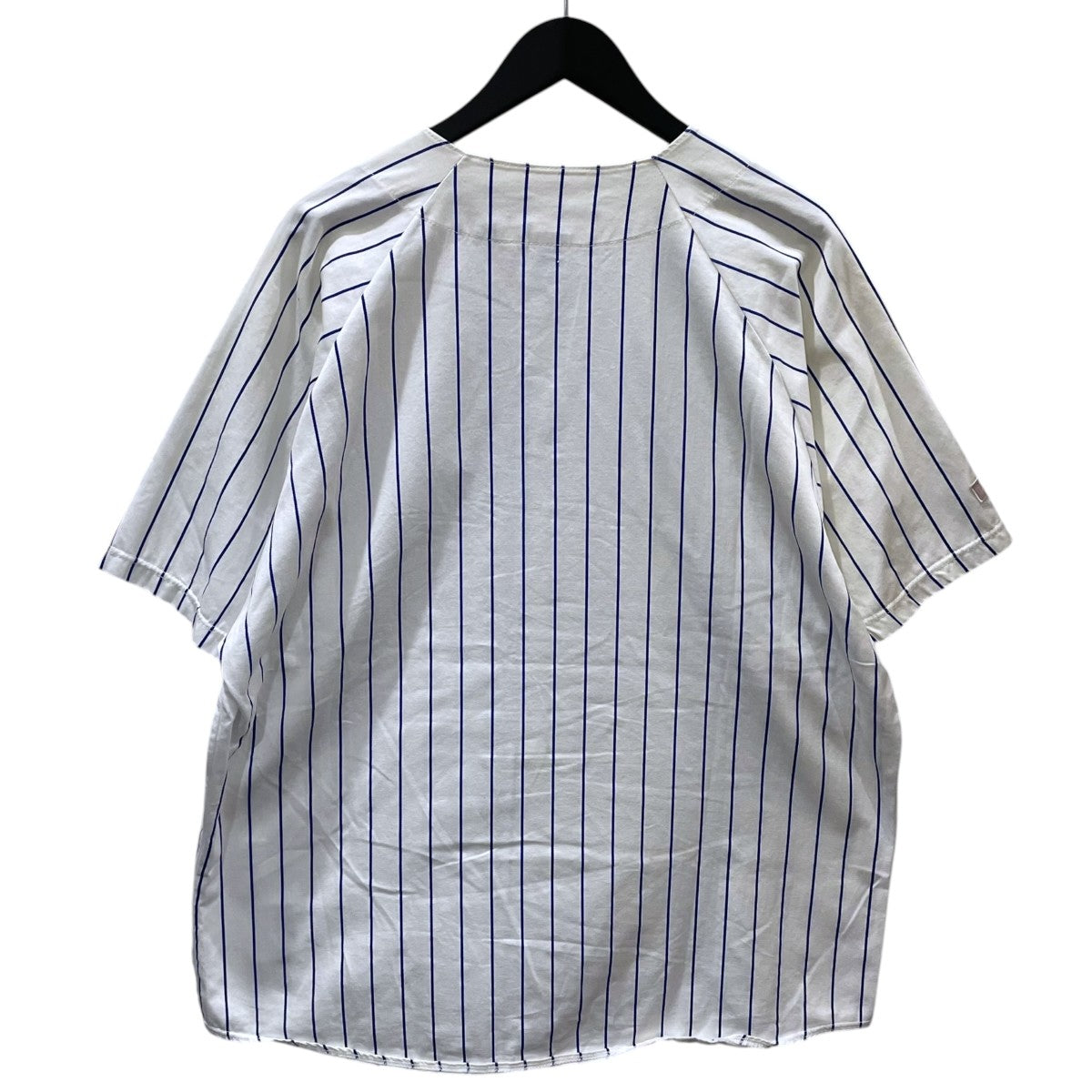 RUSSELL ATHLETIC 80s ピンストライプ柄半袖シャツ BASEBALL SHIRT ベースボールシャツ USA製 古着・中古-2枚目のアイテム画像
