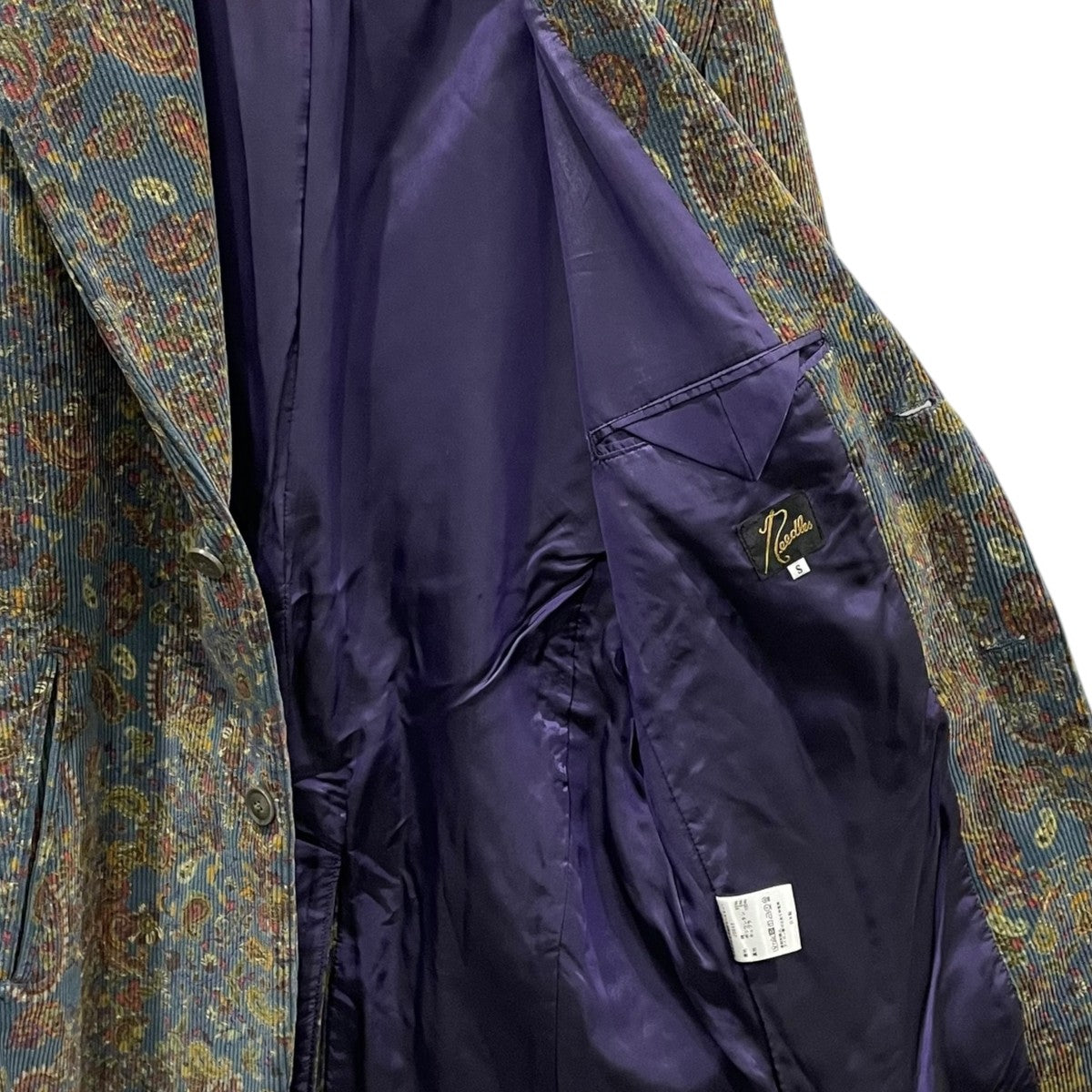 S様 Needles ペイズリー柄 コーデュロイ テーラードジャケット Needles