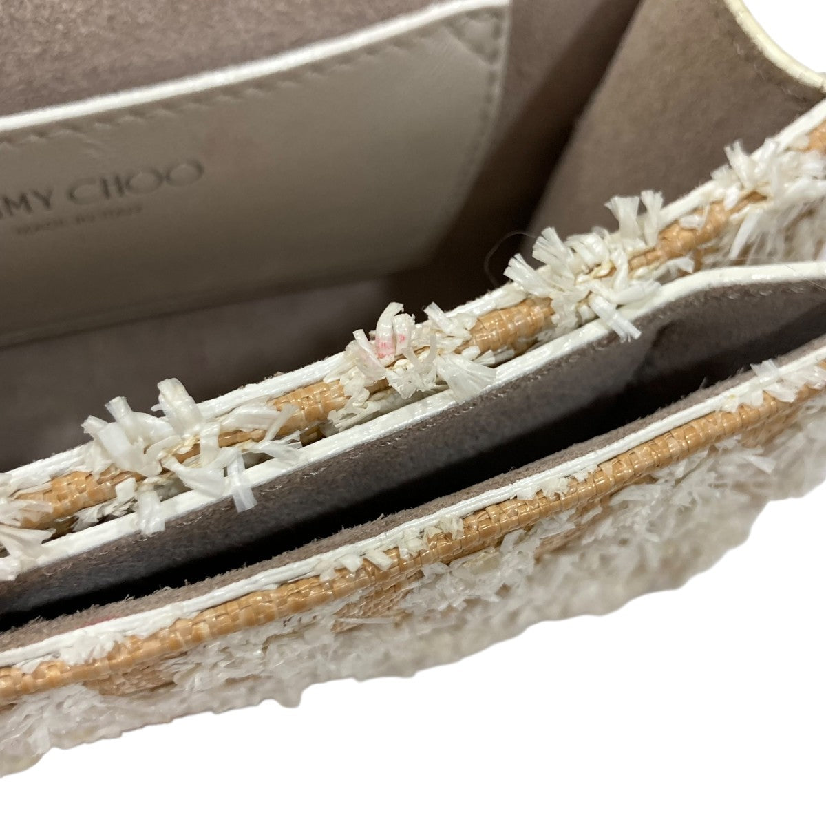 mｍczo 新品、未使用　JIMMY CHOO ベージュ ショルダー Jimmy Choo ジミーチュウ チェーンショルダー ショルダーバッグ