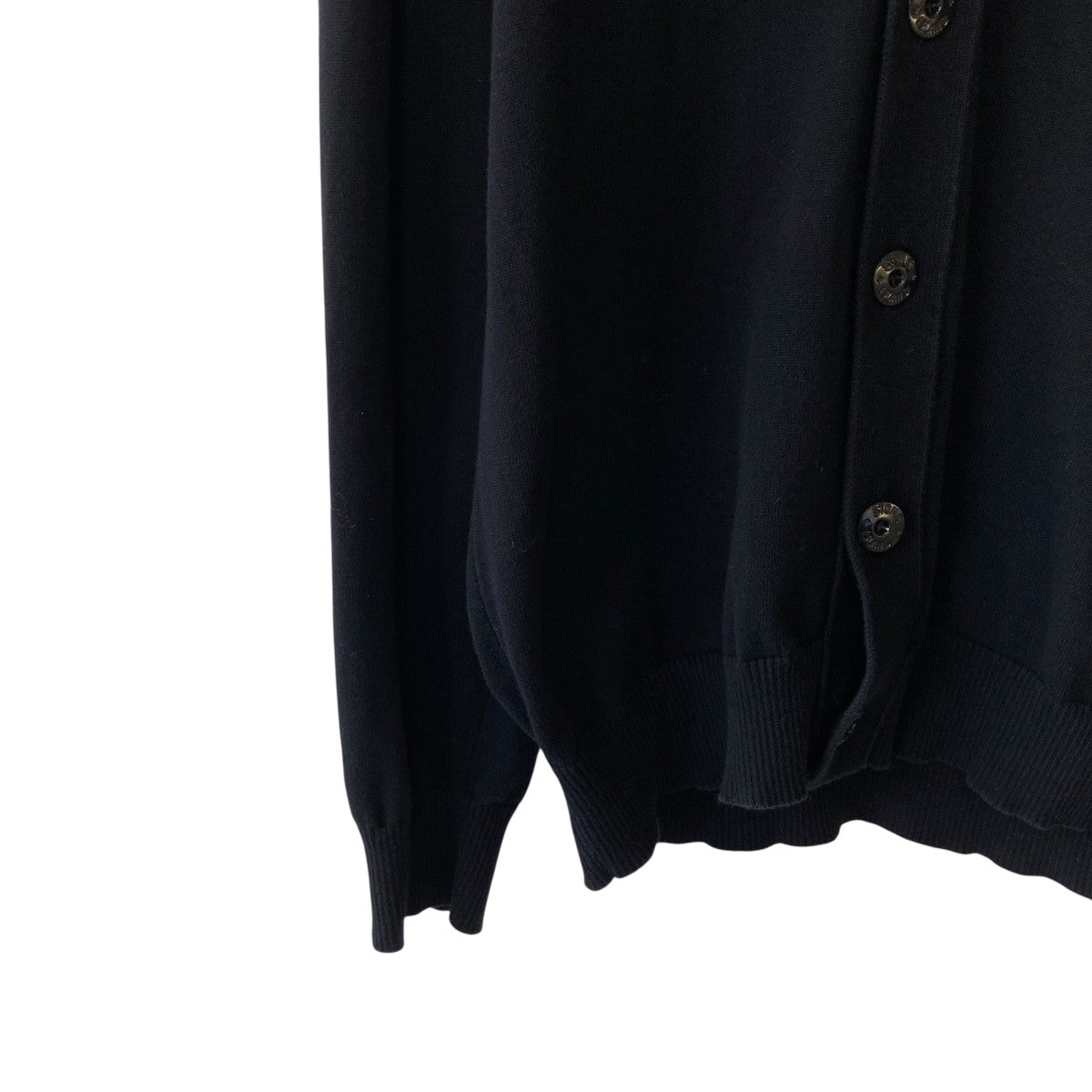 【美品】STONE  ブラックカーディガン L STONE ISLAND(ストーンアイランド) カーディガン8015516B2