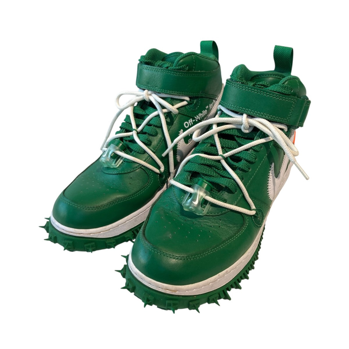 NIKE×OFFWHITE Air Force 1 Mid SP LTHR Pine Greenハイカット 