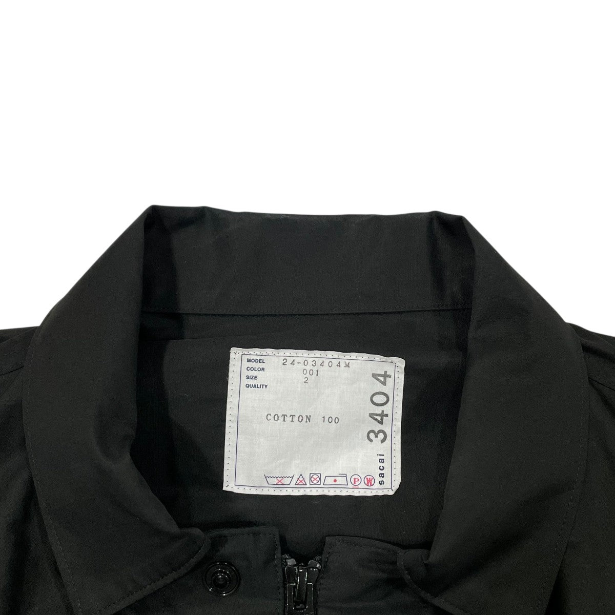 sacai Cotton Poplin Blouson \黒　サイズ1 sacai(サカイ) Cotton Poplin Blouson シャツジャケット 24