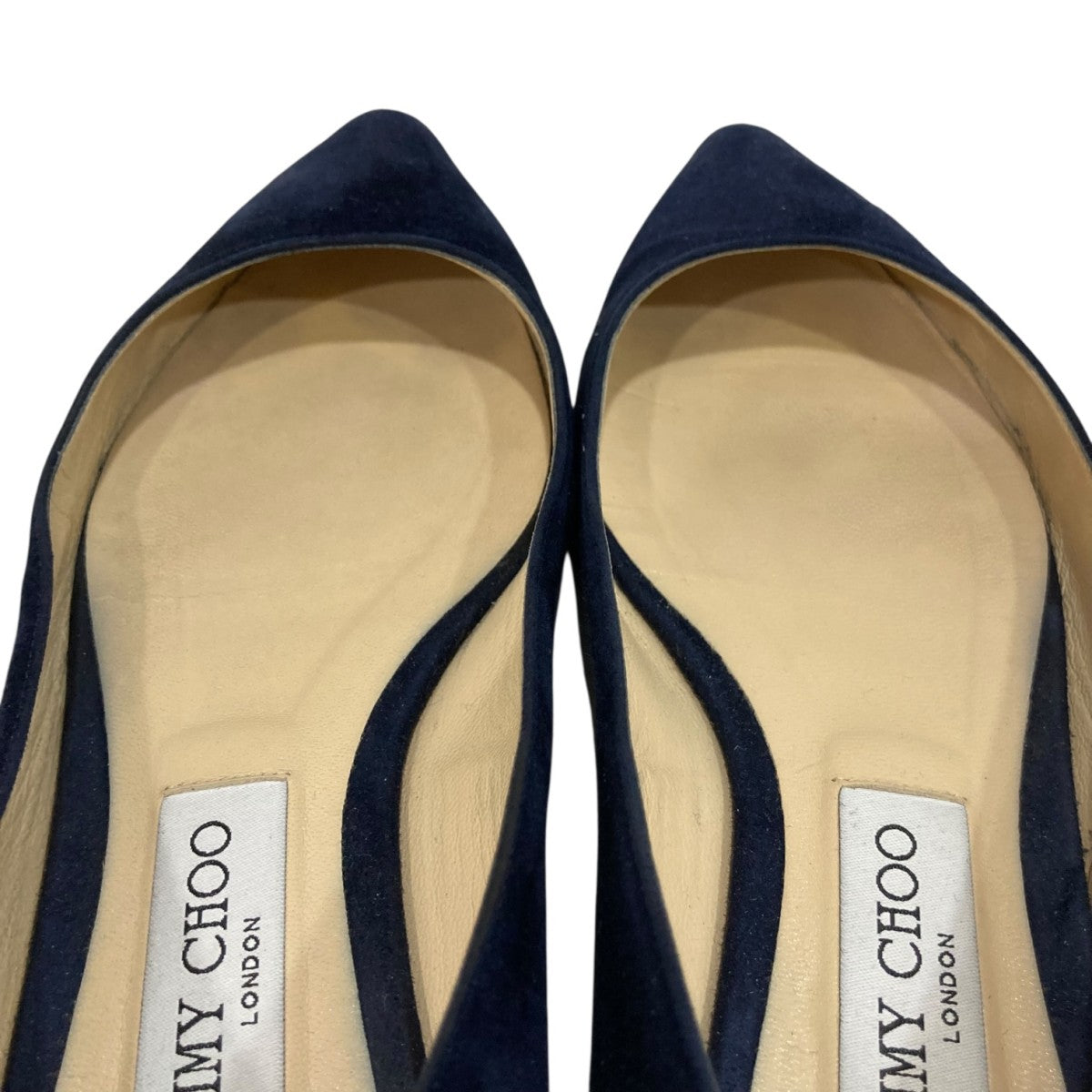 JIMMY CHOO ネイビー スエード パンプス 38 JIMMY CHOO(ジミーチュウ) NAVY SUEDEパンプス ネイビー サイズ