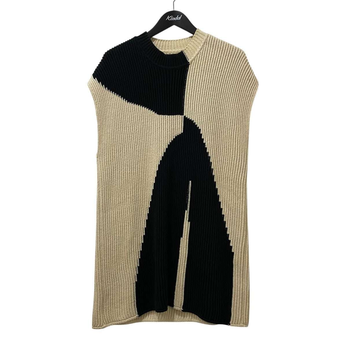 JIL SANDER ROUND NECK RIBBED VEST ニットベスト JSMQ751041 古着・中古-1枚目のアイテム画像