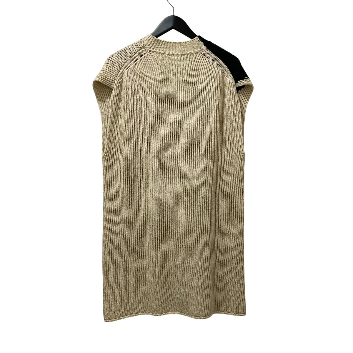 JIL SANDER ROUND NECK RIBBED VEST ニットベスト JSMQ751041 古着・中古-2枚目のアイテム画像