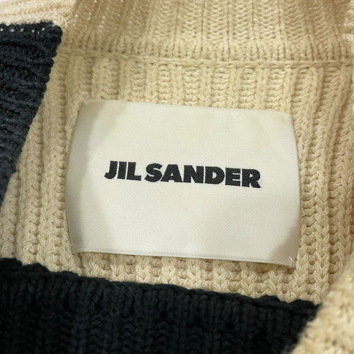 JIL SANDER ROUND NECK RIBBED VEST ニットベスト JSMQ751041 古着・中古-6枚目のアイテム画像