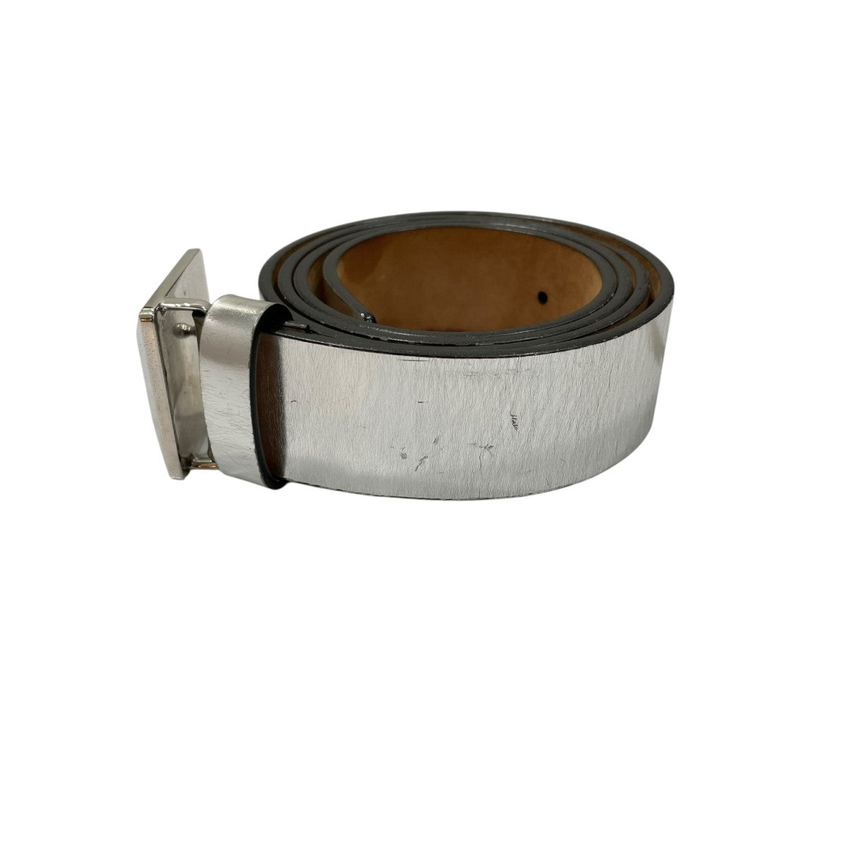 GUCCI(グッチ) スクエアバックルシルバーベルト シルバー｜【公式