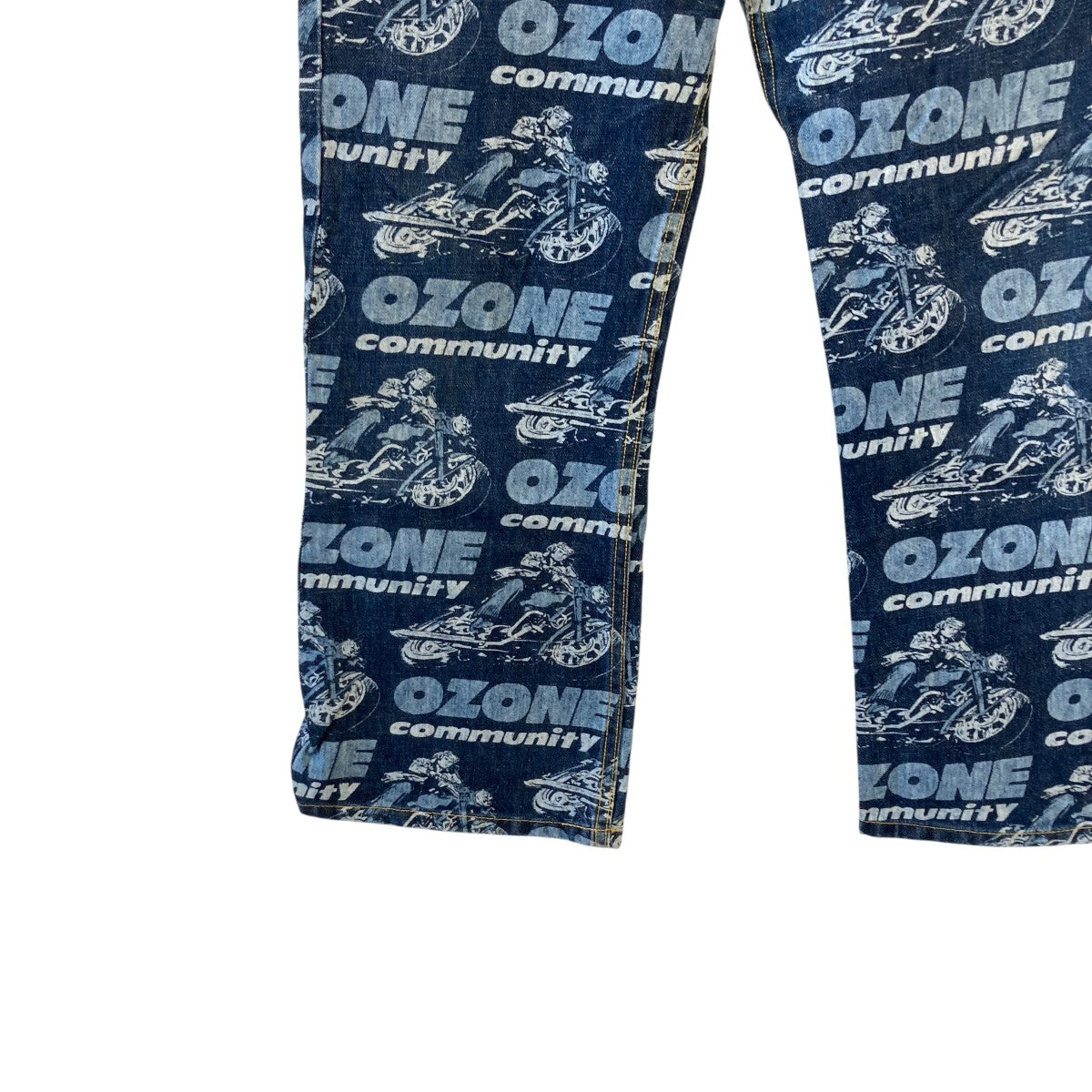 OZONE COMMUNITY(オゾンコミュニティ) 総柄バイカーデニムパンツ1AP