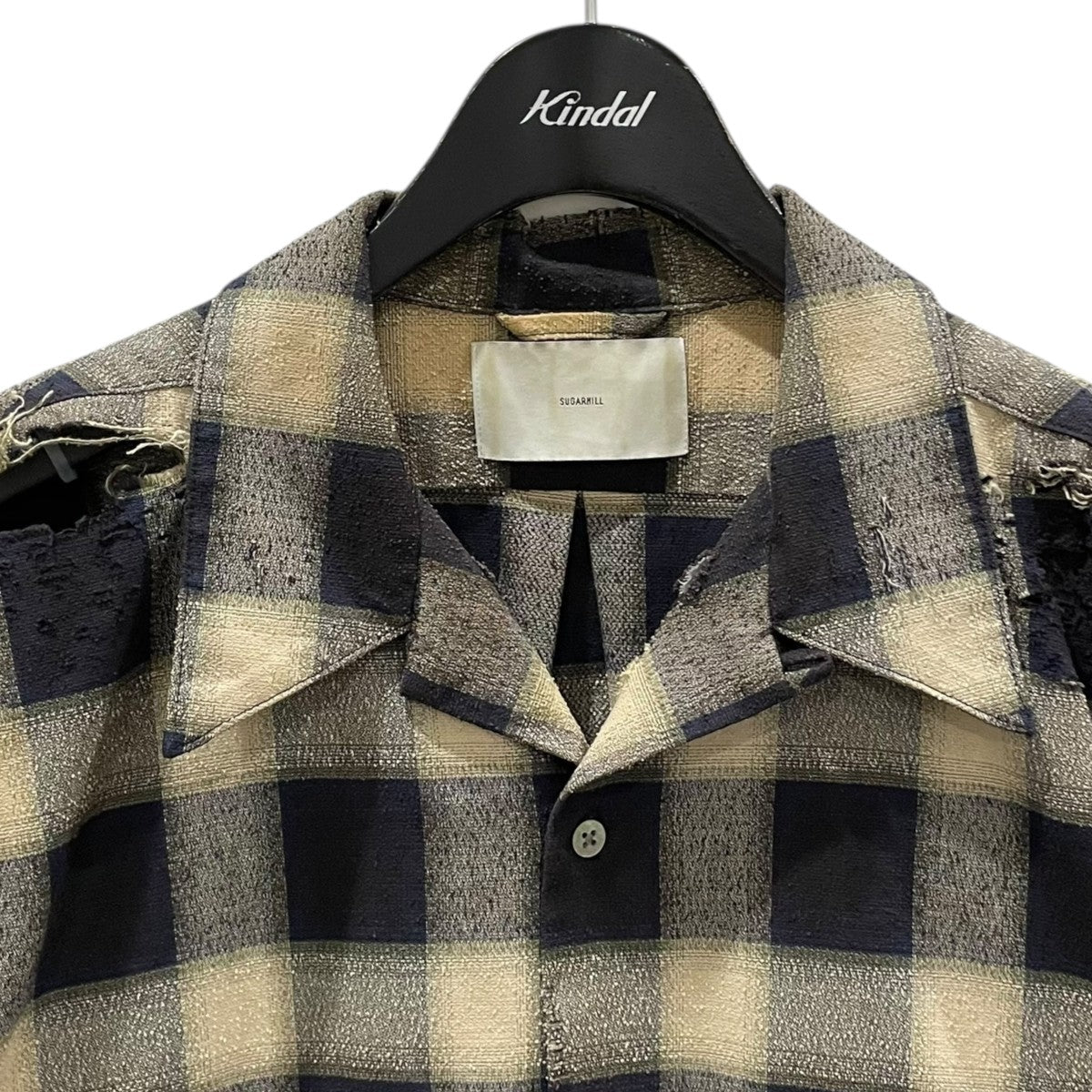 ★全商品値下げ対応可★ 　SUGARHILL チェック ダメージネルシャツ SUGARHILL(シュガーヒル) オンブレチェック柄ダメージ加工シャツ