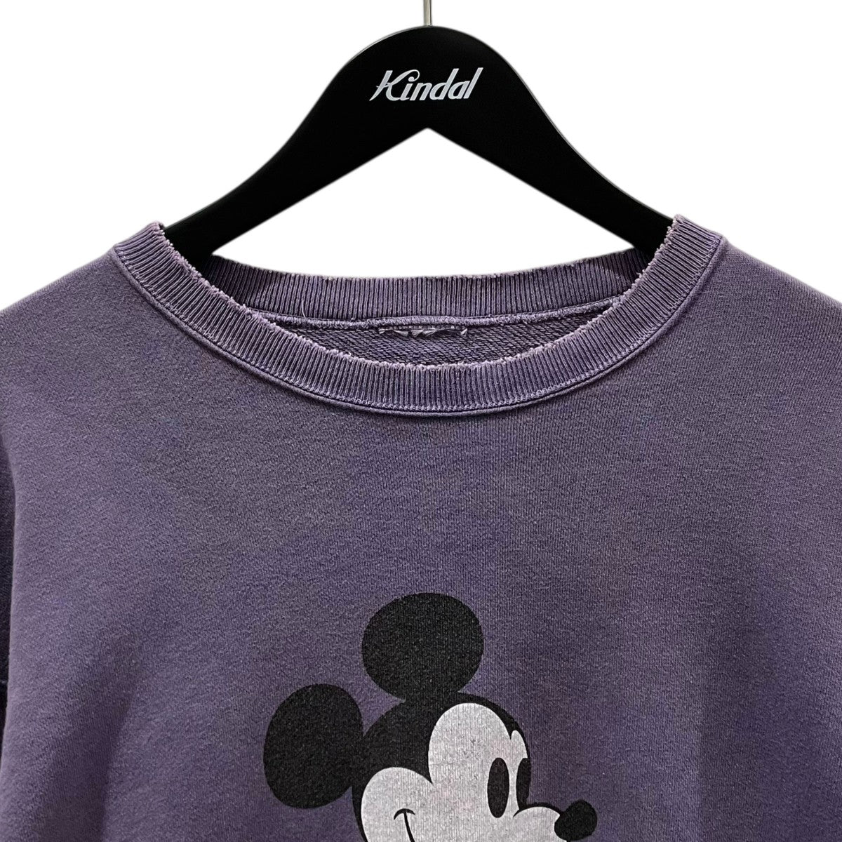 ANCELLM×Disney 23AW ダメージ加工スウェットトレーナー MICKEY PRINT