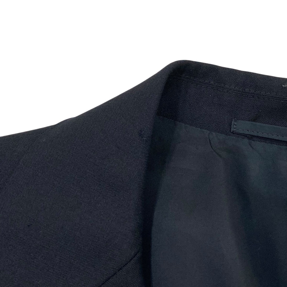 【美品】ユナイテッドアローズ リネン 黒 テーラードジャケット 46サイズ UNITED ARROWS(ユナイテッドアローズ) ダブルジャケット1122-110