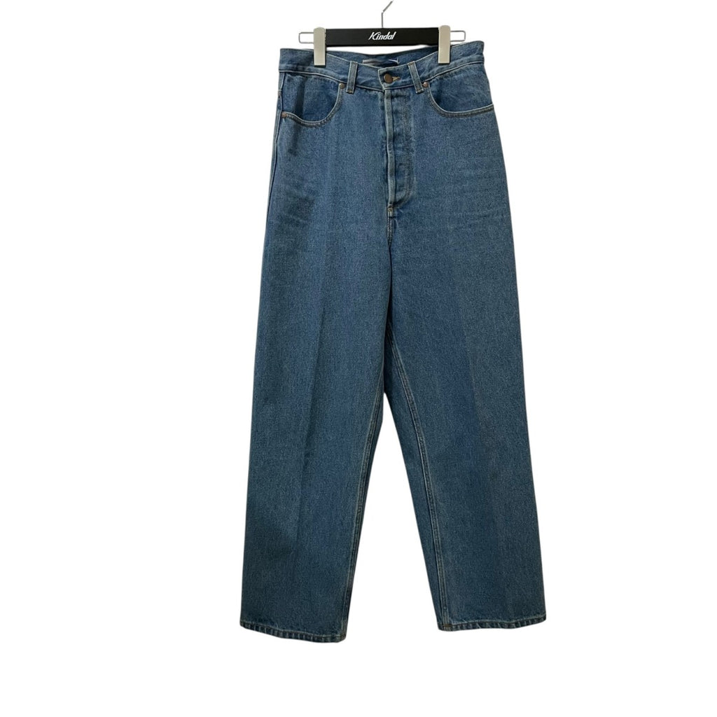 Cristaseya(クリスタセヤ) ハイウエストデニムパンツ インディゴ  