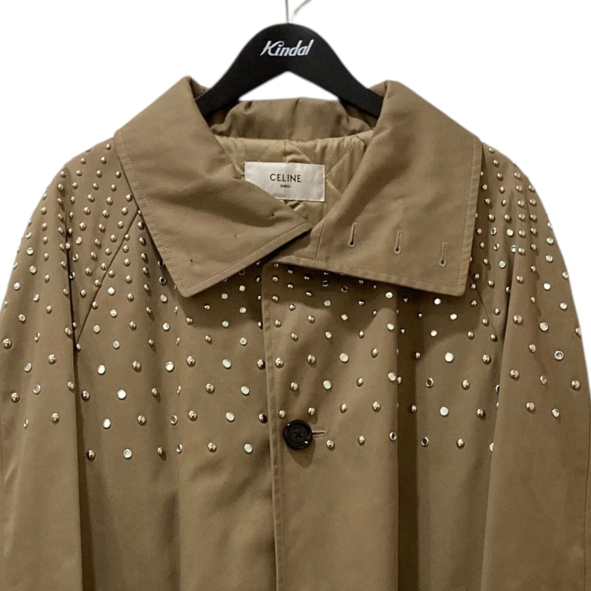 22AW Celine スタッズ、ビジュ装飾 マックコート 46 ベージュ 22AW Celine スタッズ、ビジュ装飾 マックコート 46 ベージュ