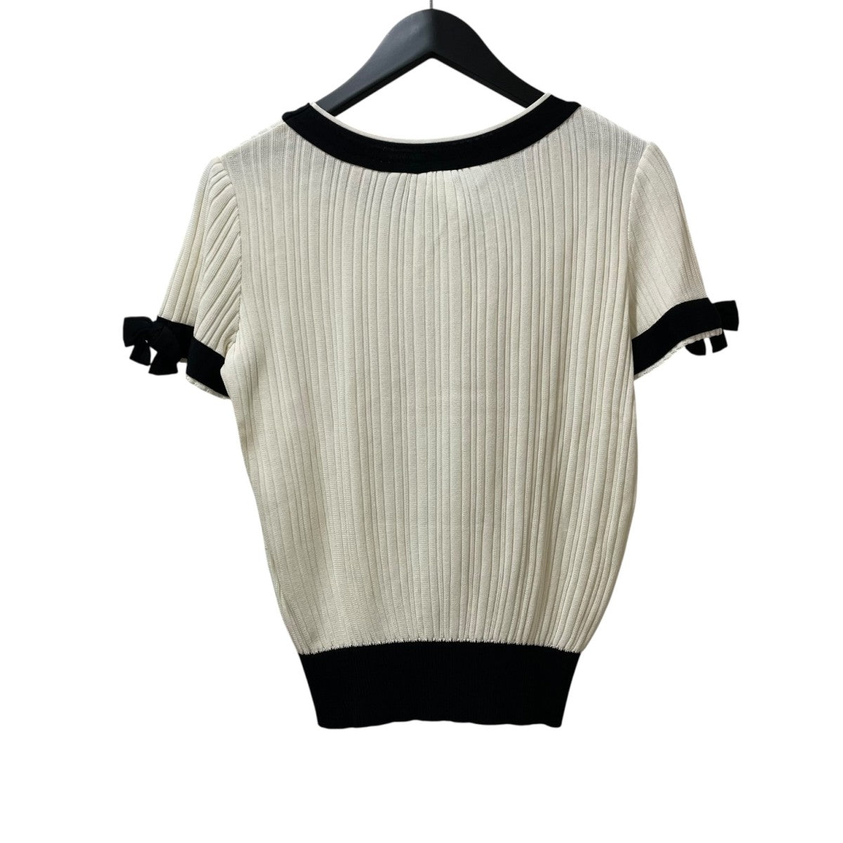 CHANEL リブニット　美品　期間限定価格 CHANEL(シャネル) ココマーク 半袖 リブニットP47915K06128