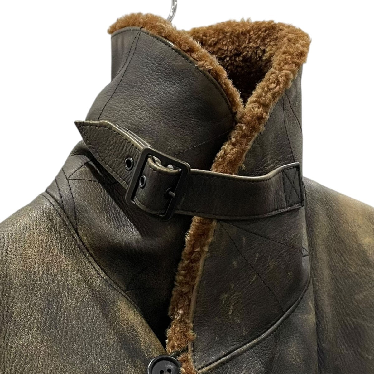 RRL(ダブルアールエル) ブレストレザー カーコート Breasted Leather