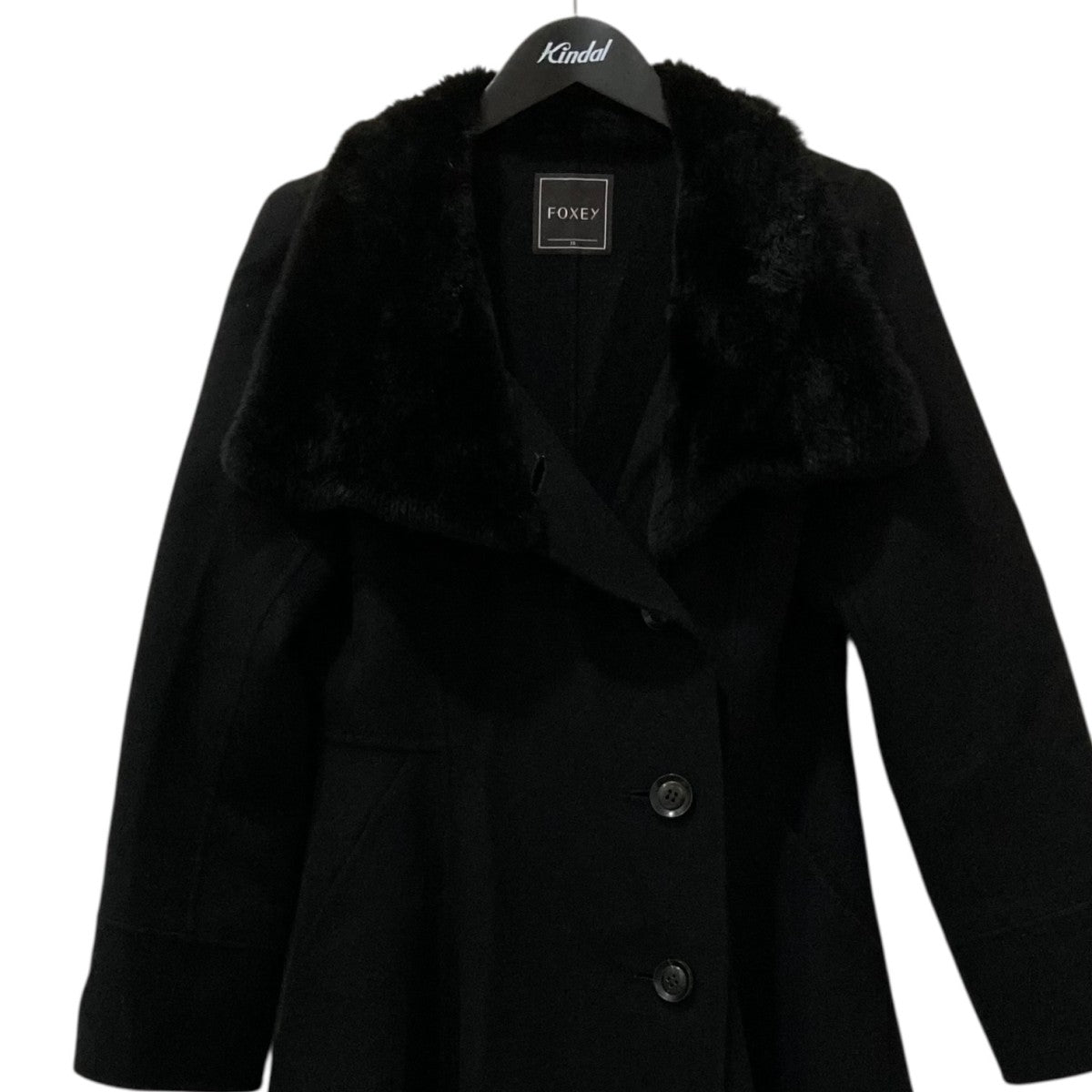 FOXEY(フォクシー) カシミヤ ロングコート ヌートリアファー24426