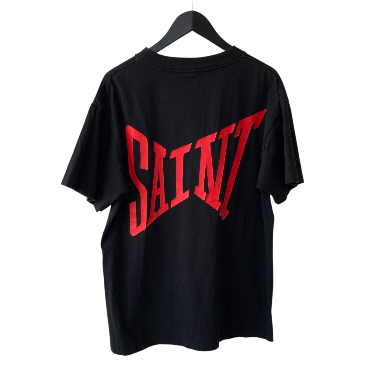 SAINT MICHAEL SS Tee Logo Emb BlackプリントTシャツSM-S21-0001-007 古着・中古-2枚目のアイテム画像