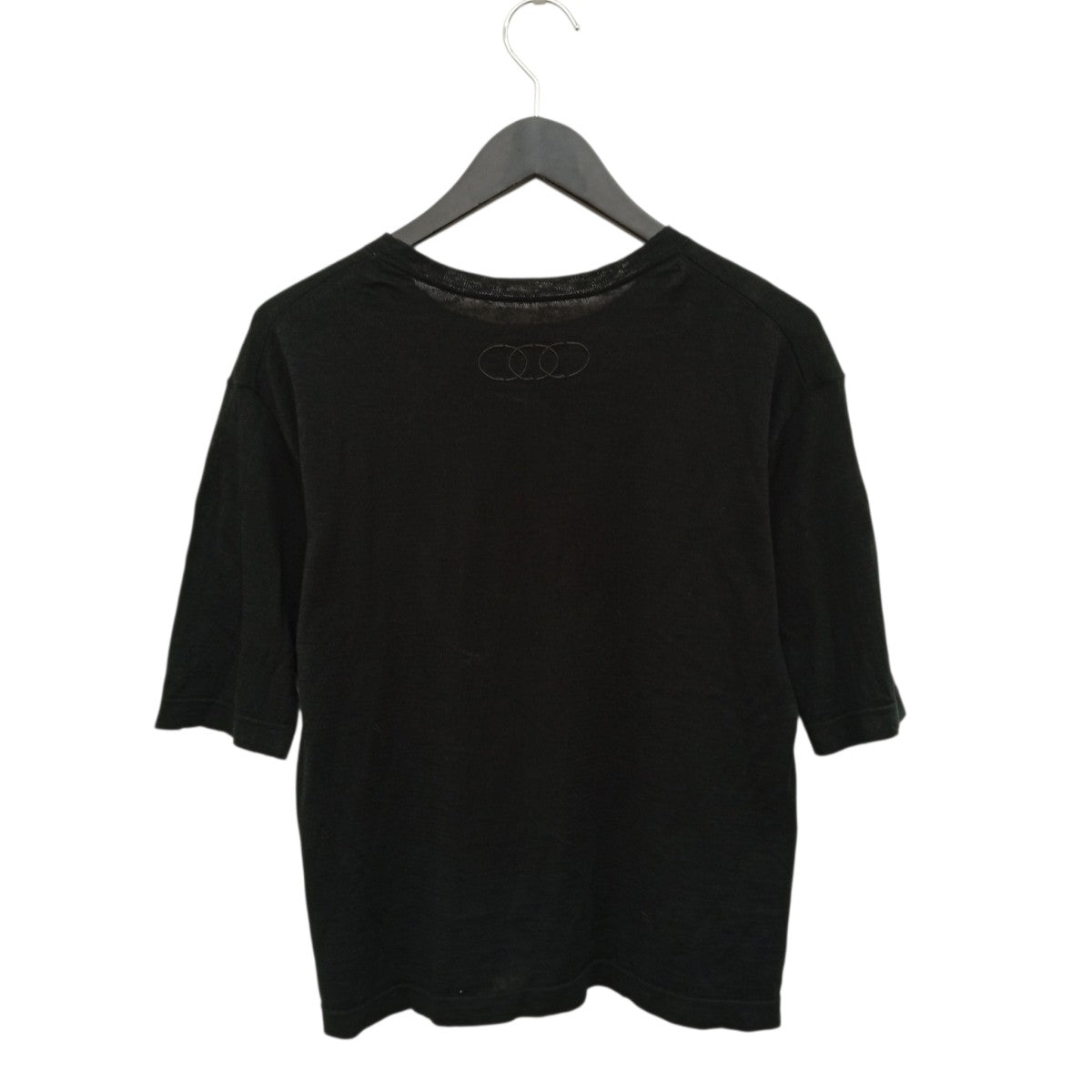 Con te クルーネック ニットTシャツ無地5分袖ニット8518-199-0004 古着・中古-2枚目のアイテム画像