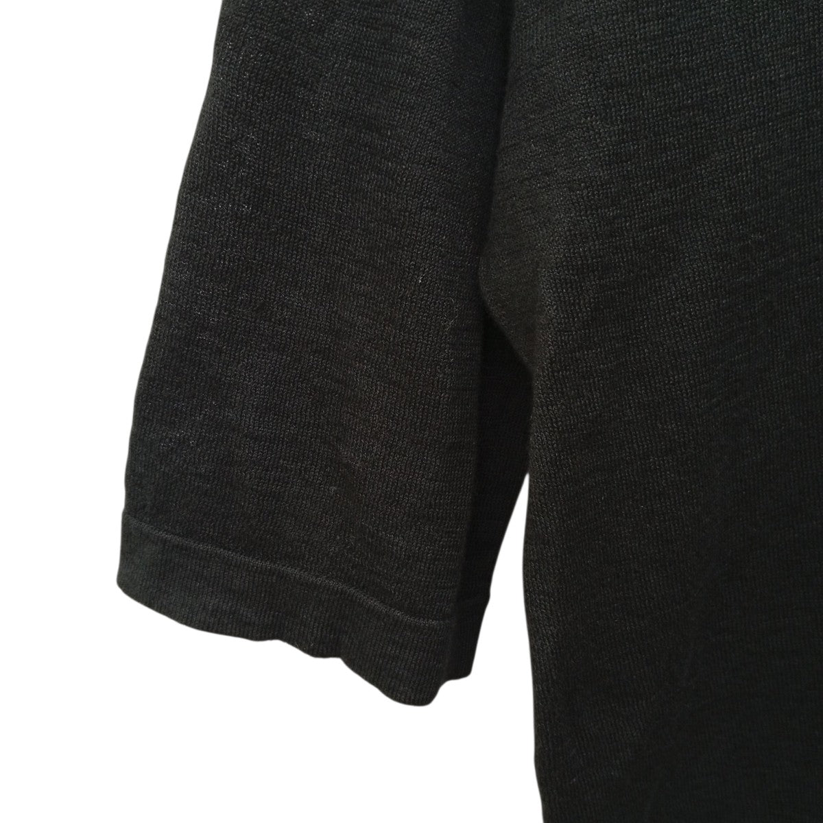 Con te クルーネック ニットTシャツ無地5分袖ニット8518-199-0004 古着・中古-5枚目のアイテム画像