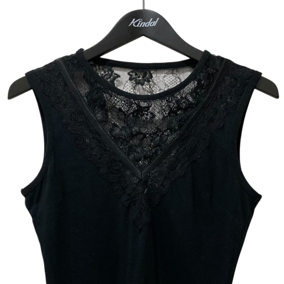 DOLCE ＆ GABBANA D＆Gクリスタルロゴ レースノースリーブカットソー 古着・中古-3枚目のアイテム画像