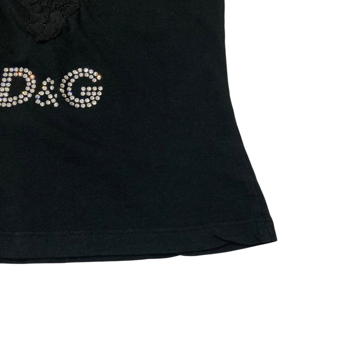 DOLCE ＆ GABBANA D＆Gクリスタルロゴ レースノースリーブカットソー 古着・中古-4枚目のアイテム画像