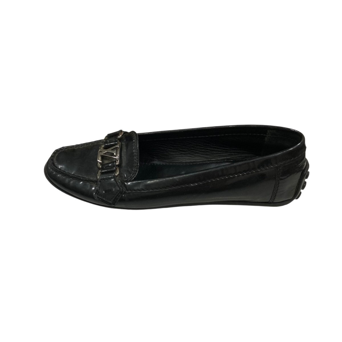 ルイヴィトン　エナメル　ドライビングシューズ　34サイズ　黒　aq11233 LOUIS VUITTON(ルイヴィトン) LVイニシャル ドライビング