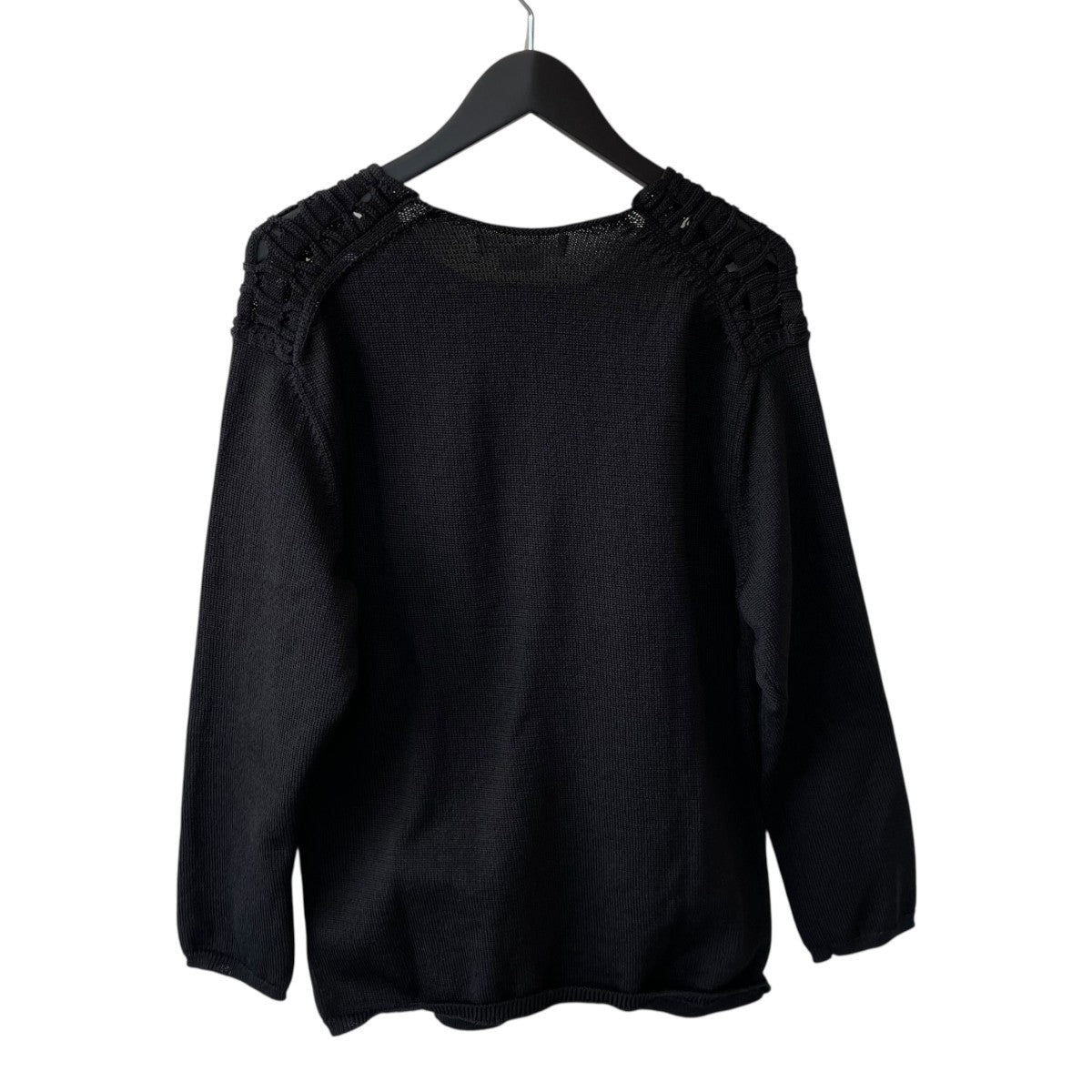 トリココムデギャルソン シャーリングシャツ 黒 綿100% 長袖 美品 トリココムデギャルソンtricot COMME des GARCONS ウールドット