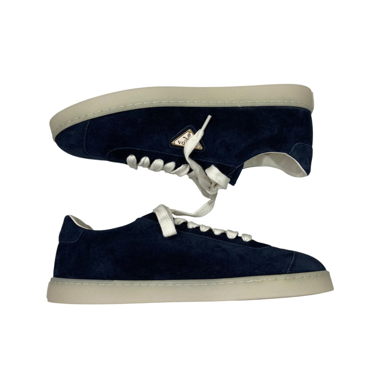 PRADA ネイビー スエード スニーカー さいず9 中古・古着通販】PRADA SPORTS (プラダスポーツ) スウェード