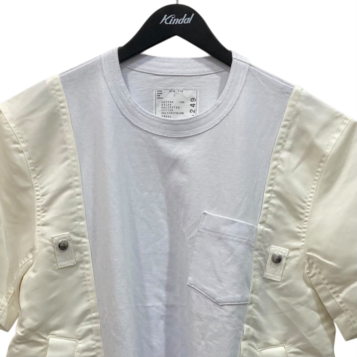 sacai TシャツSCM249 古着・中古-2枚目のアイテム画像