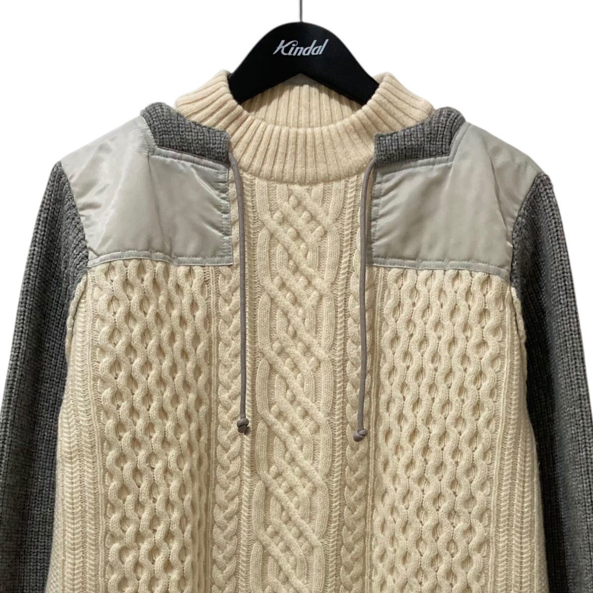 sacai(サカイ) ドローストリング ケーブルニット18-01774M 18-01774M