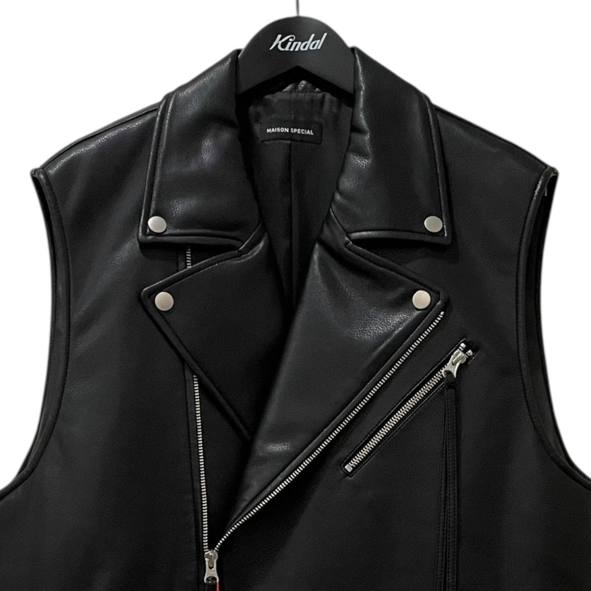 MAISON SPECIAL(メゾンスペシャル) Vegan Leather Riders Gilet