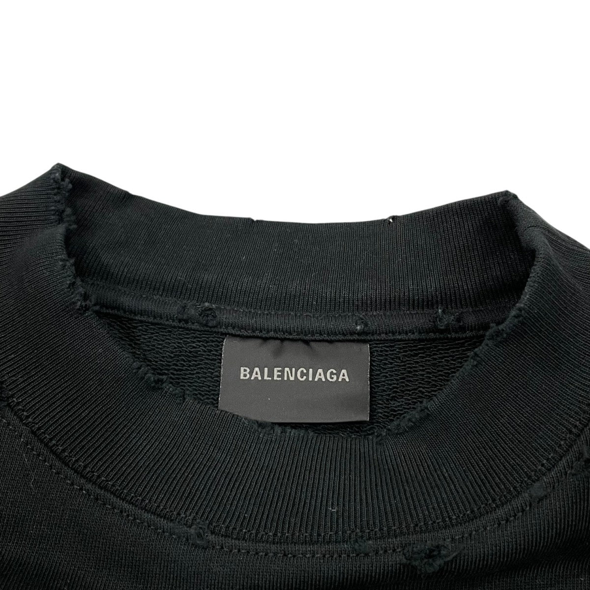 BALENCIAGA(バレンシアガ) ネックロゴダメージ加工スウェット745007