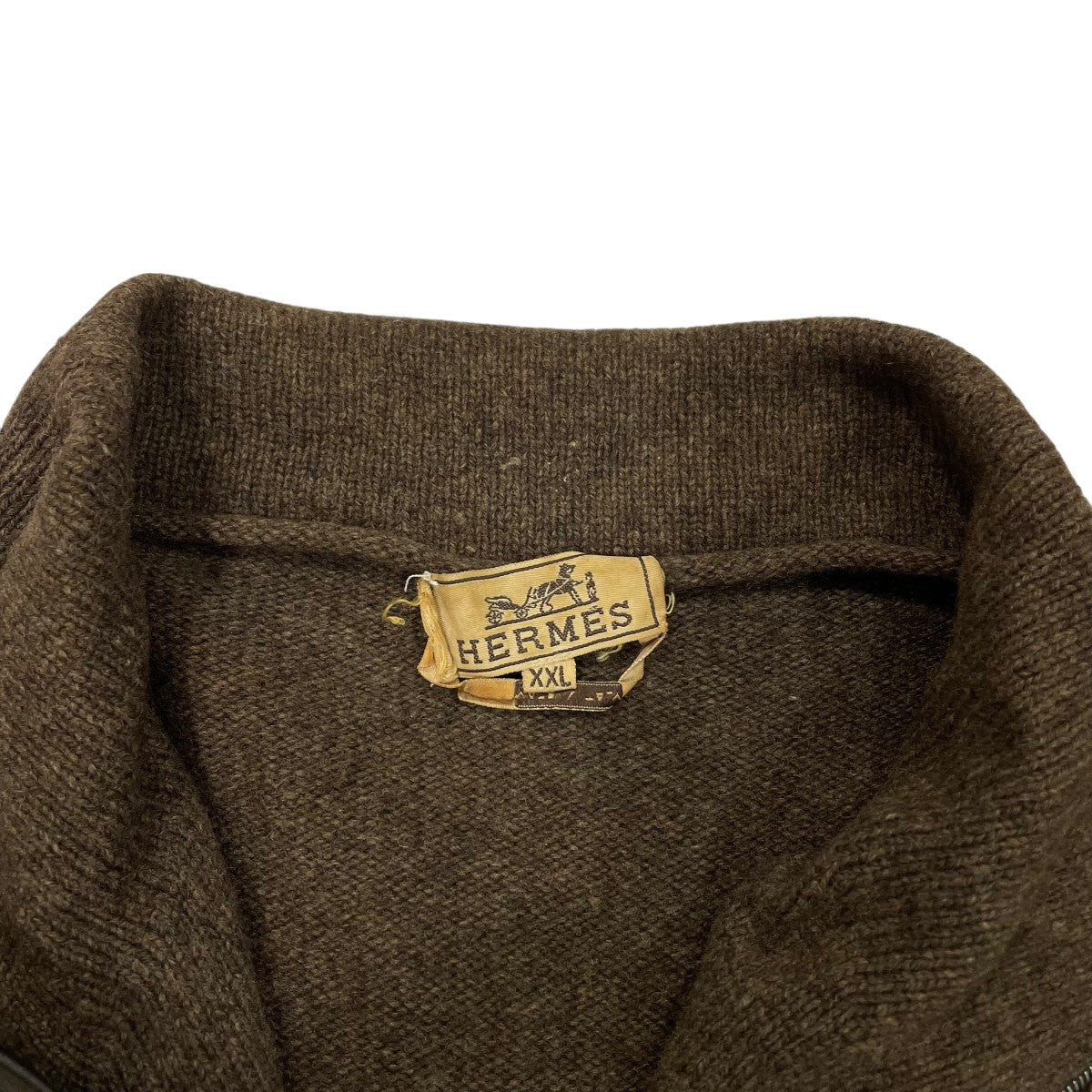 HERMES ハーフジップニット 古着・中古-6枚目のアイテム画像