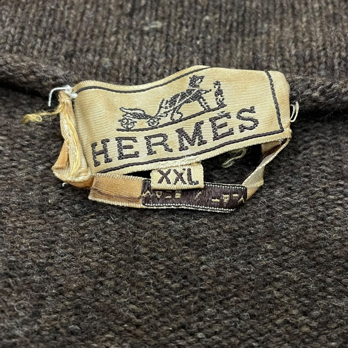 HERMES ハーフジップニット 古着・中古-8枚目のアイテム画像