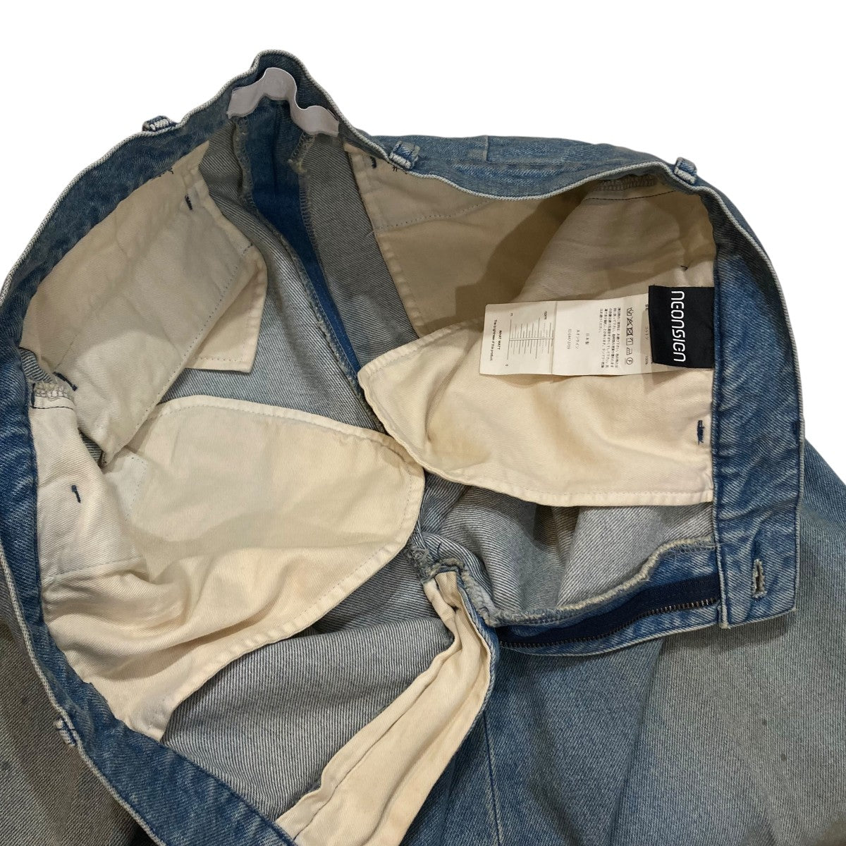 NEON SIGN(ネオンサイン) Drill Wide Denim Pantsワイドデニムパンツ