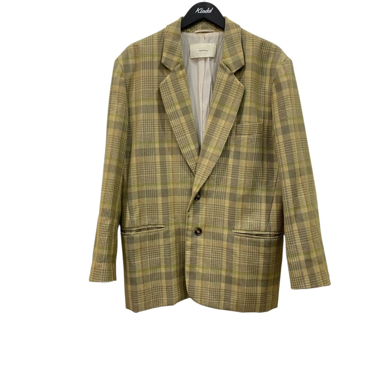 TODAYFUL(トゥデイフル) Houndstooth Raglan Jacketチェックラグラン