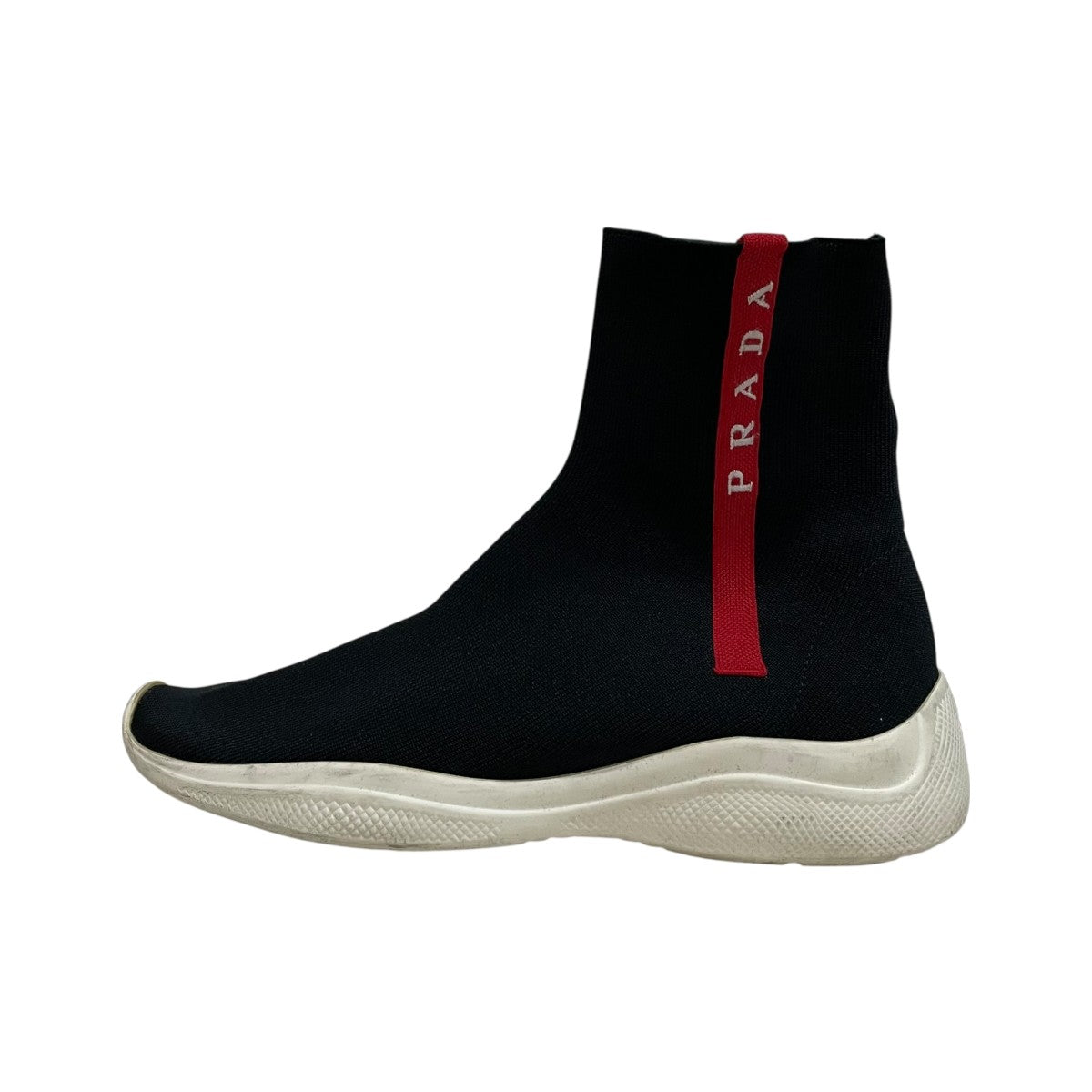 PRADA(プラダ) ニットスニーカー1T051L 1T051L ブラック×レッド