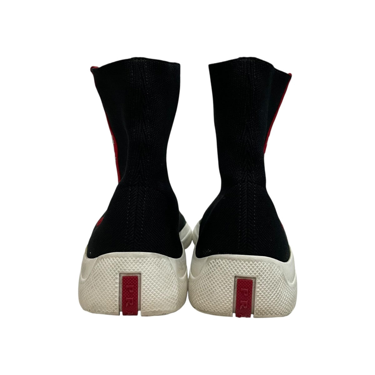 PRADA(プラダ) ニットスニーカー1T051L 1T051L ブラック×レッド
