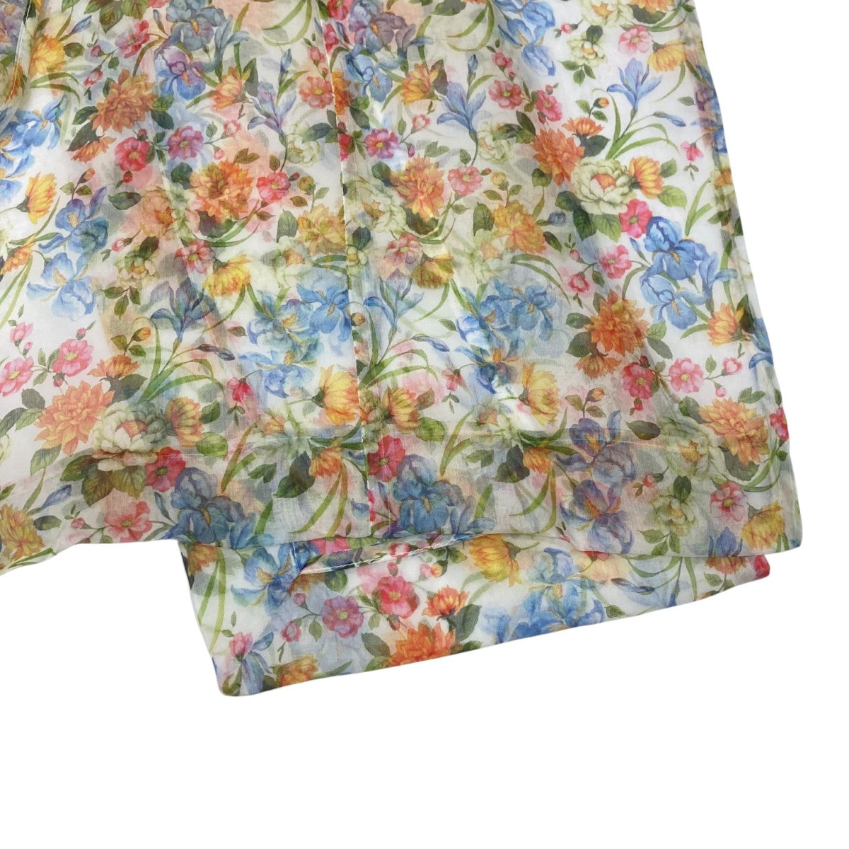 花柄ツイストシアーノースリーブドレス4S-W8036W122