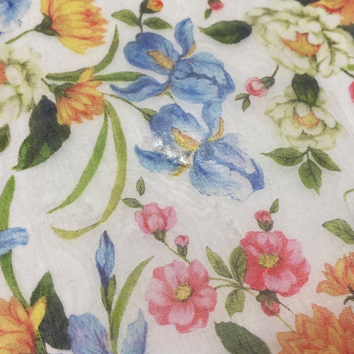 花柄ツイストシアーノースリーブドレス4S-W8036W122