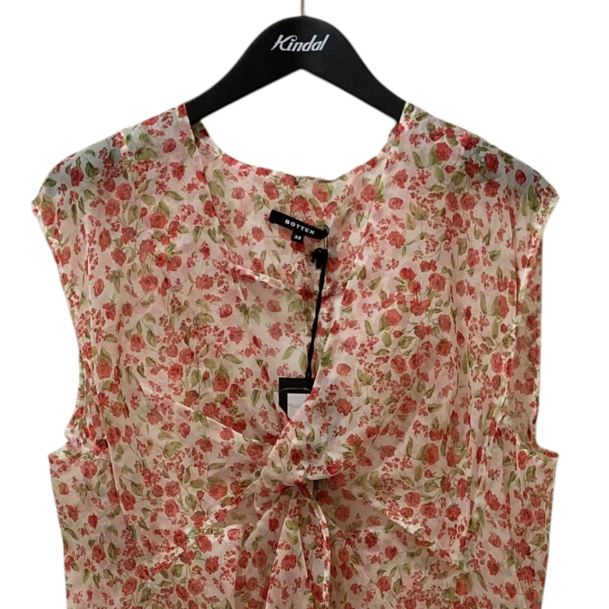 花柄シアーノースリーブブラウス4S-W8011W122
