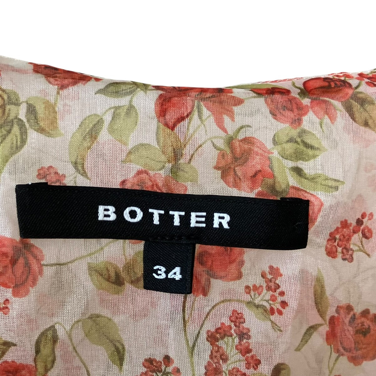BOTTER フラワー ツイスト チュニックノースリーブブラウス4S-W8011W122 古着・中古-5枚目のアイテム画像