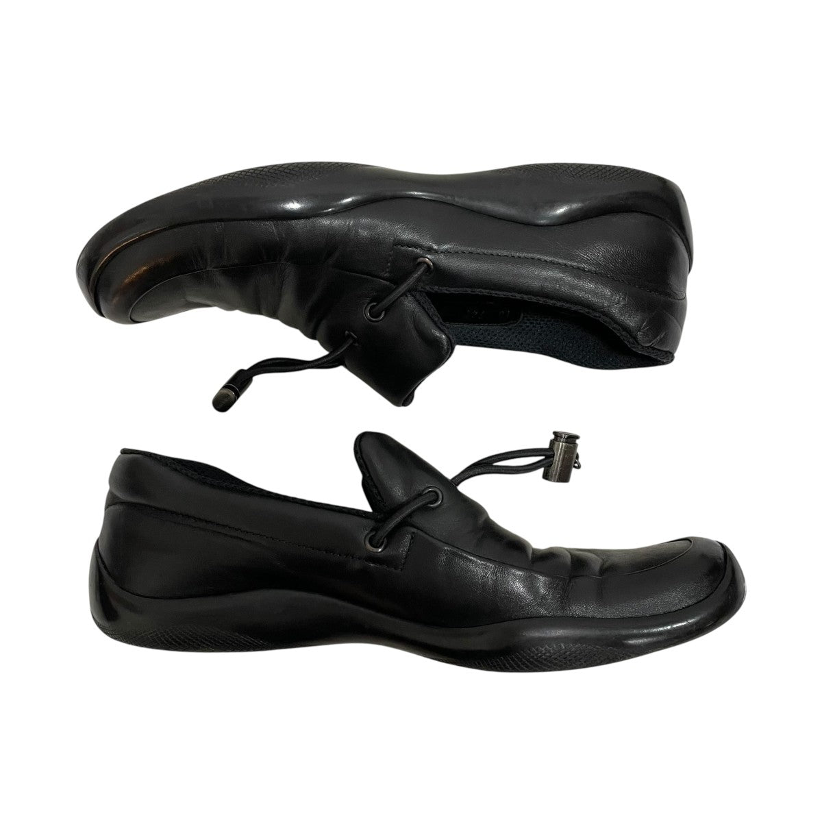 PRADA SPORTS レザーシューズ 744 ブラック サイズ：8 プラダ PRADA SPORTS(プラダスポーツ) レザーシューズ744 744 ブラック サイズ