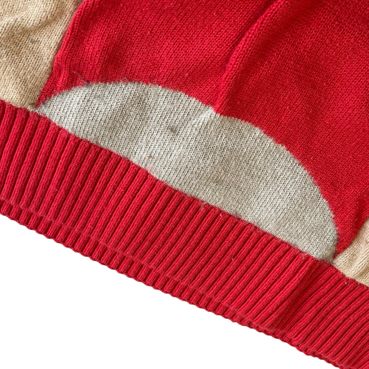 Henrik Vibskov(ヘンリックヴィブスコブ) 厚手ニット レッド×ベージュ