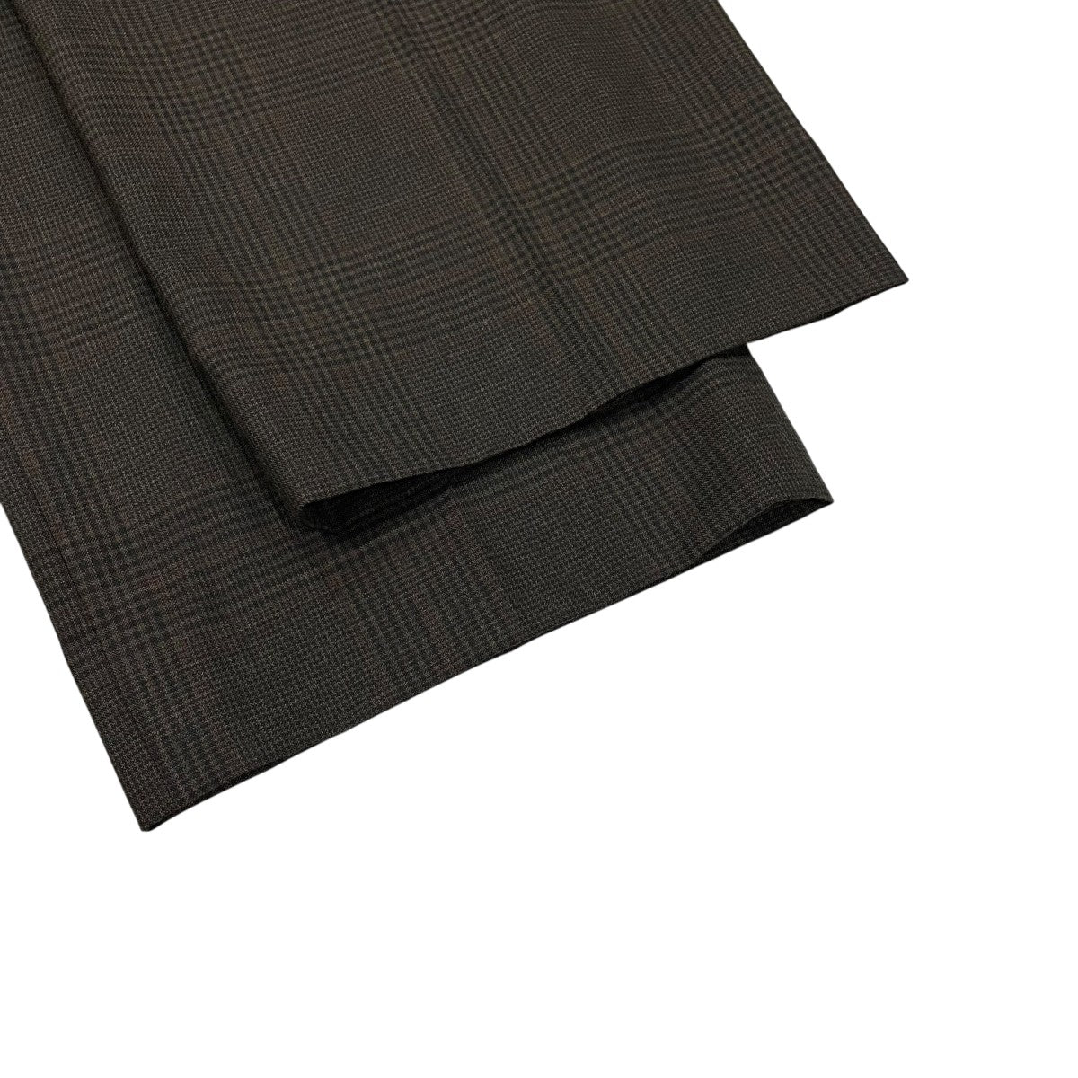 PRADA(プラダ) チェックストレート ワイドスラックスパンツ ブラウン